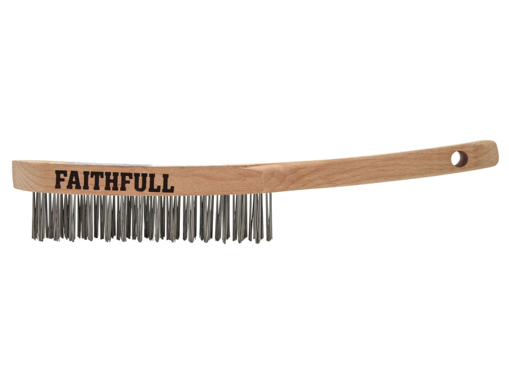Heavy-Duty Stainless Steel Scratch Brush, 3 Row                                 