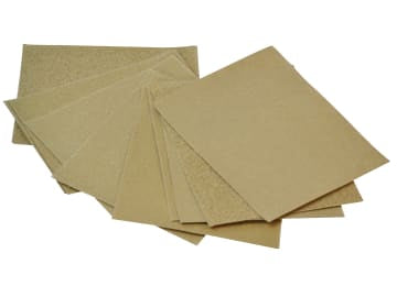 Cork Block Glasspaper Sanding Sheets Assorted (Pack 10)                         
