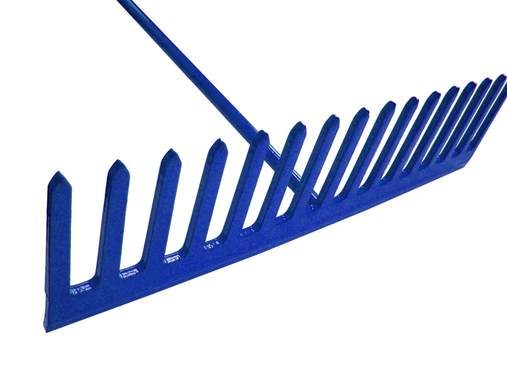Asphalt Rake 16 Flat Teeth - Tubular Steel Shaft                                