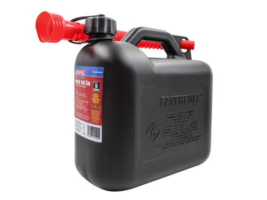 Plastic Fuel Can Black 5 litre                                                  