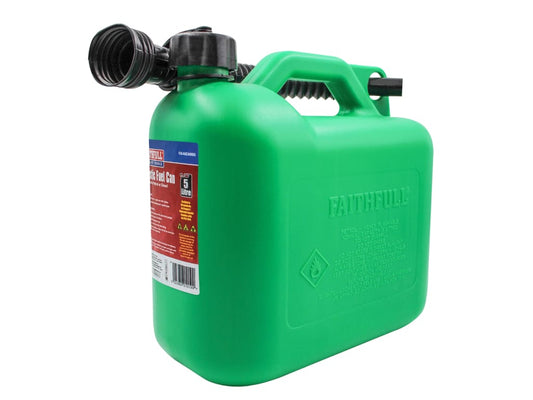 Plastic Fuel Can Green 5 litre                                                  