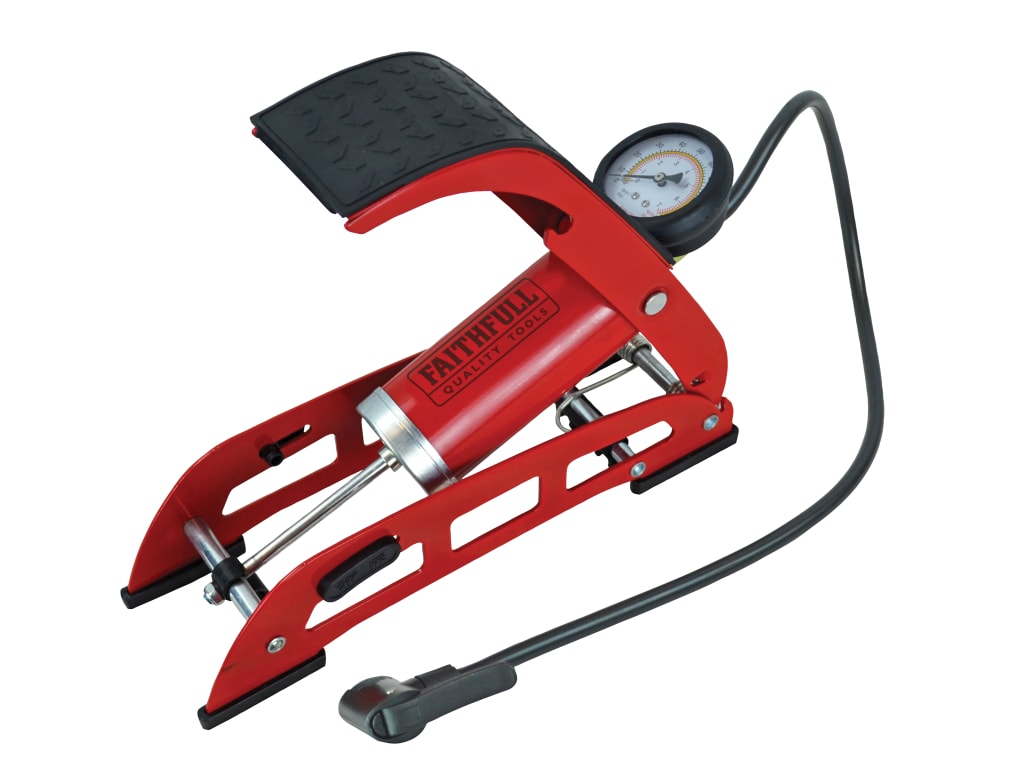 Foot Pump Single Cylinder with Gauge                                            
