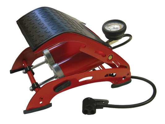 Foot Pump Double Cylinder with Gauge                                            