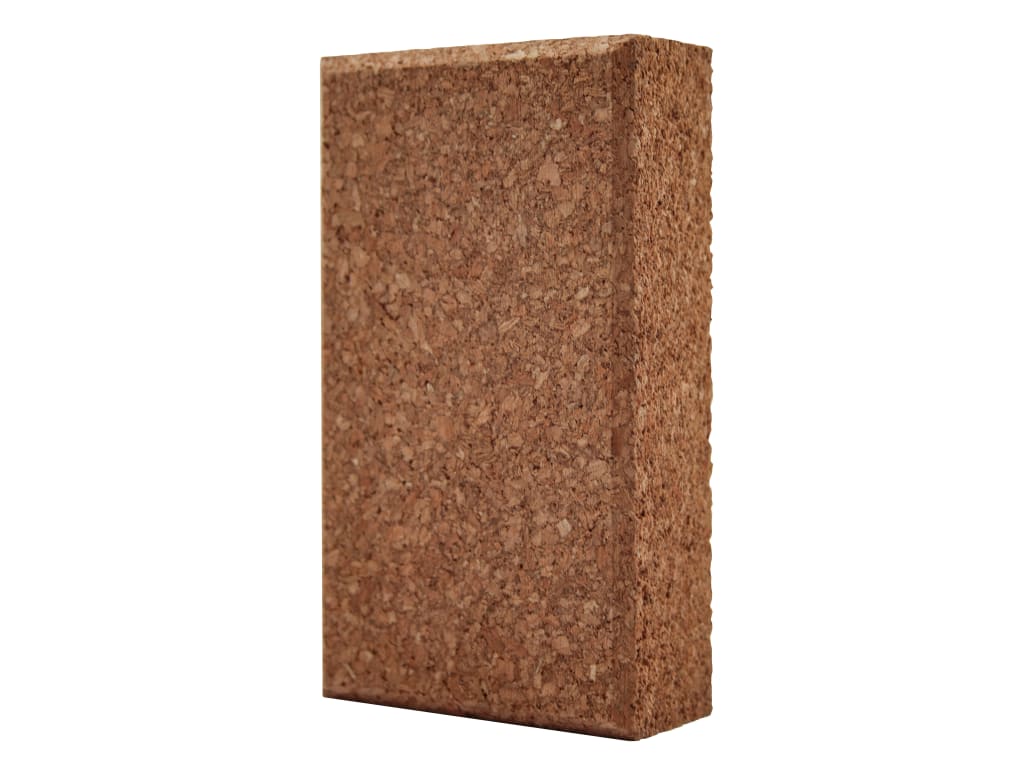 Cork block on a white background