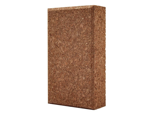 Cork block on a white background