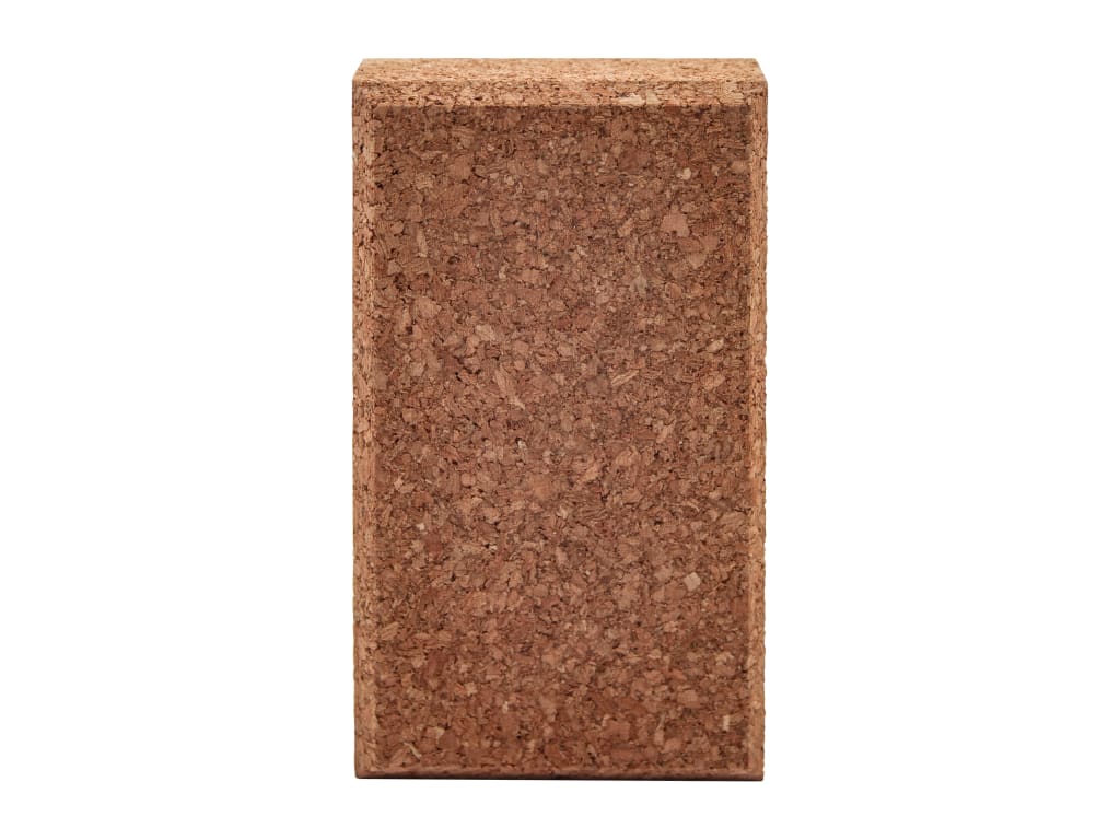 Rectangular cork block on a white background
