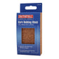 Cork rubbing block in packaging with Faithfull branding on a white background