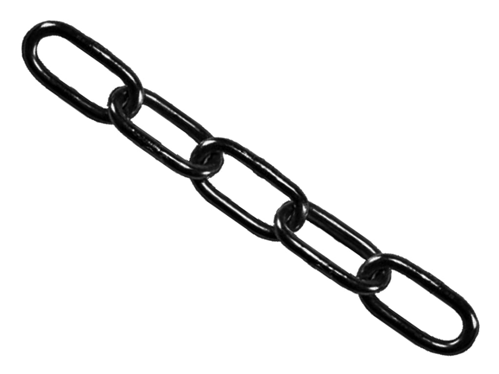 Black Japanned Chain 4mm x 30m Reel - Max. Load 120kg                           