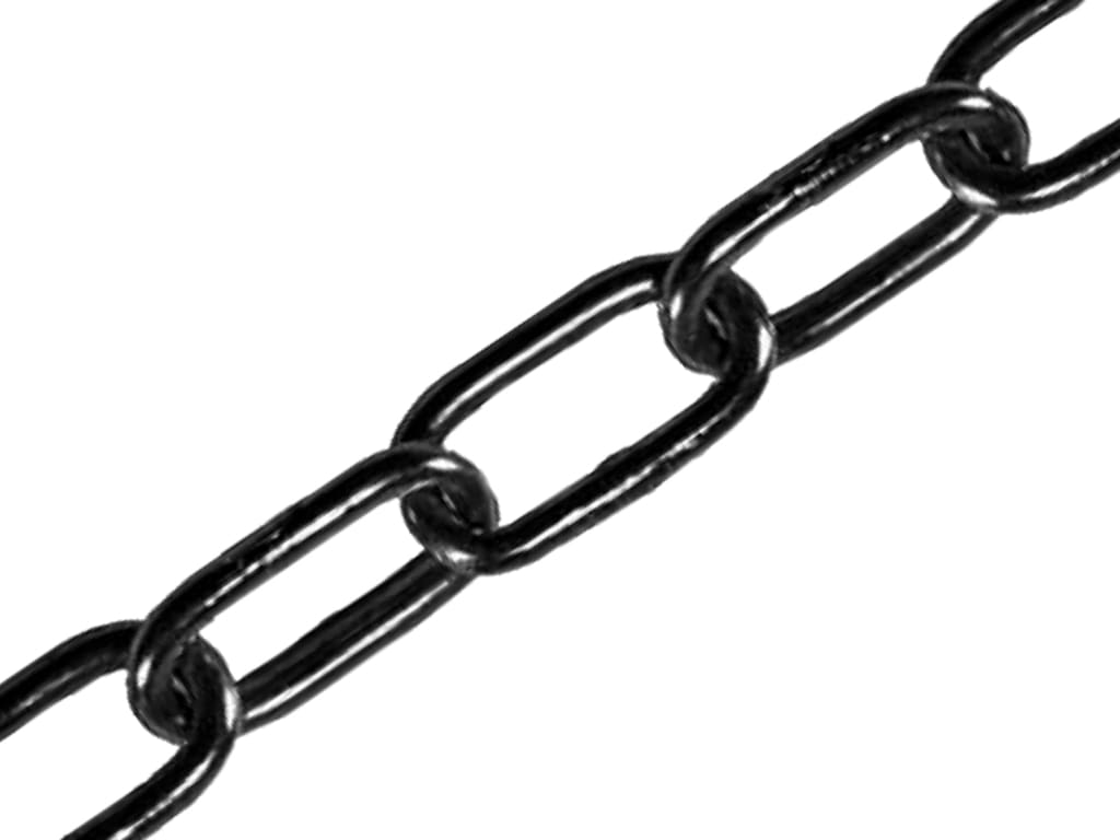 Black Japanned Chain 2.5mm x 2.5m - Max. Load 50kg                              