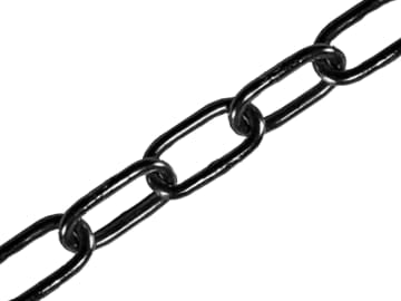 Black Japanned Chain 4.0mm x 2.5m - Max. Load 120kg                             