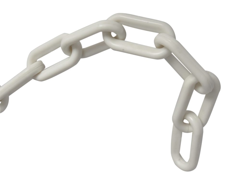 Plastic Chain 8mm x 12.5m White                                                 