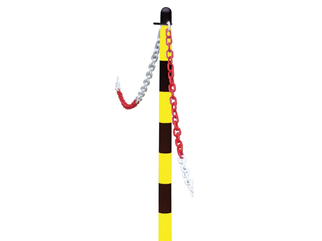 Plastic Post for Chain - Yellow / Black                                         