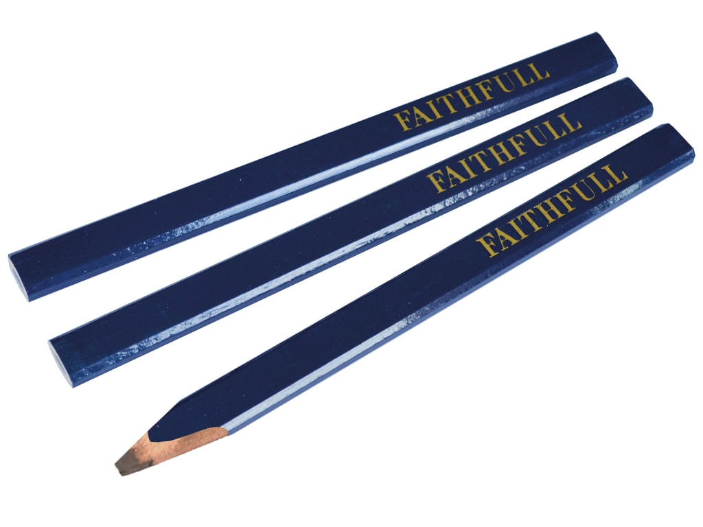 Carpenter's Pencils - Blue / Soft (Pack 3)                                      