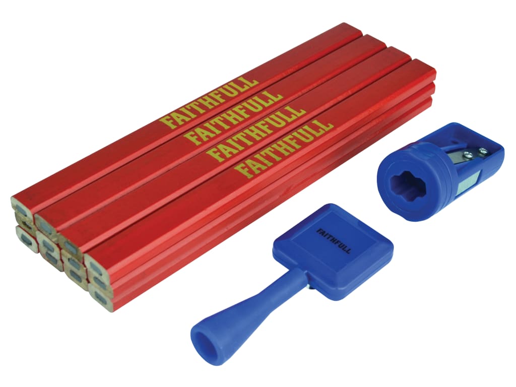 Carpenter's Pencil Kit Red / Medium (Pack 12)                                   