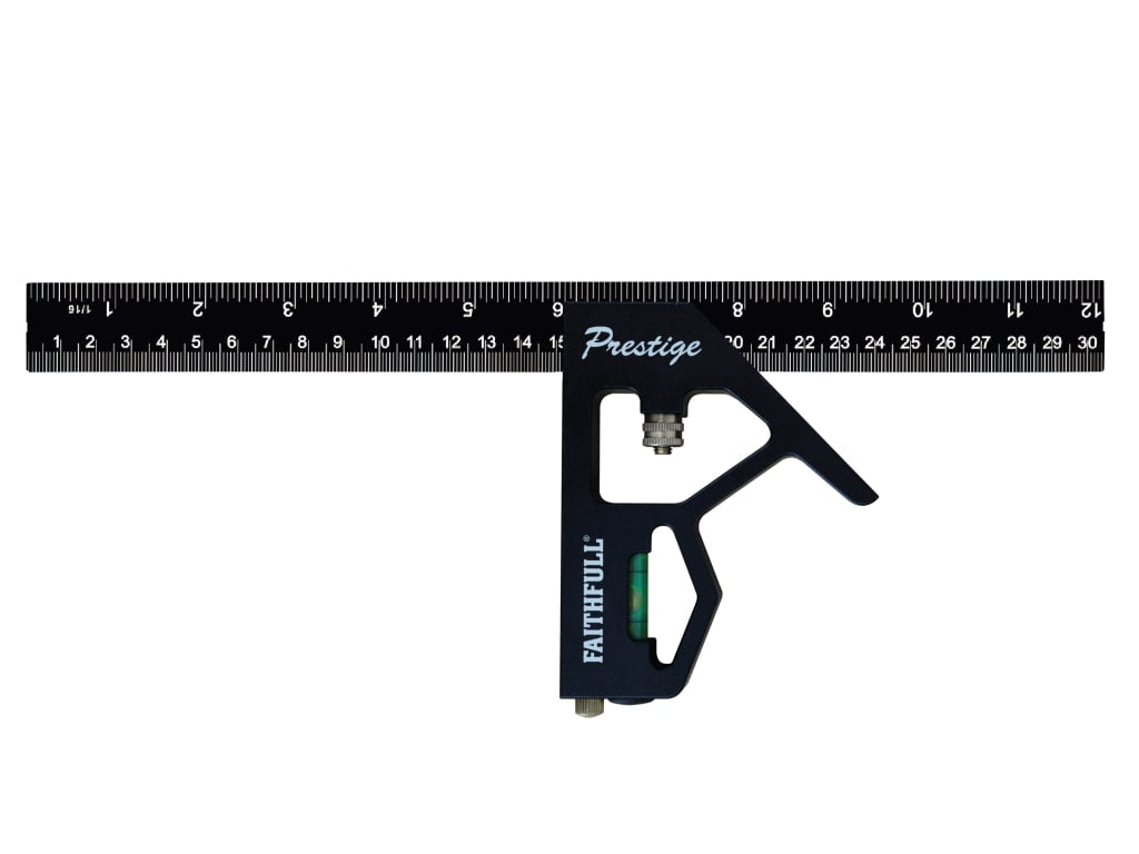 Prestige Combination Square Black Aluminium 300mm (12in)                        