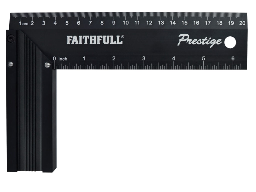 Prestige Try Square Black Aluminium 200mm (8in)                                 