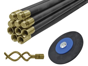 Universal Drain Clean Set (10 x Rods Plunger & Worm)                            