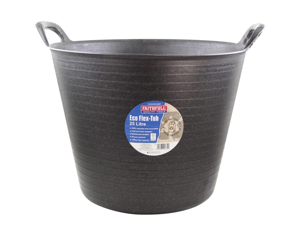 Eco Flex Tub 25 litre - Recycled Black                                          