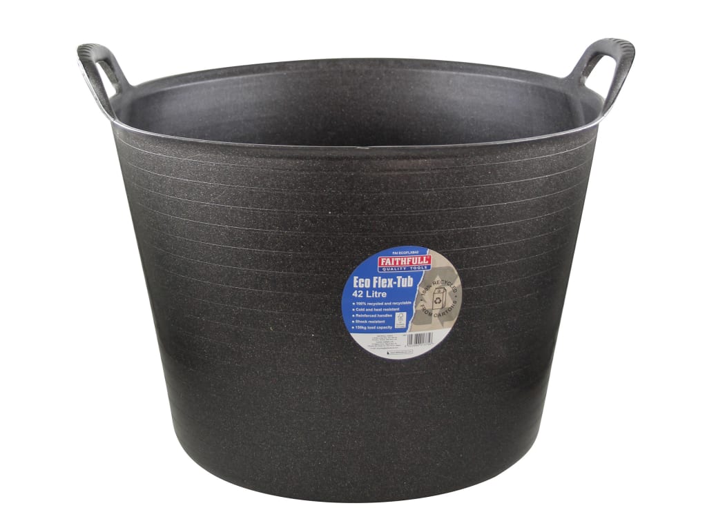Eco Flex Tub 42 litre - Recycled Black                                          