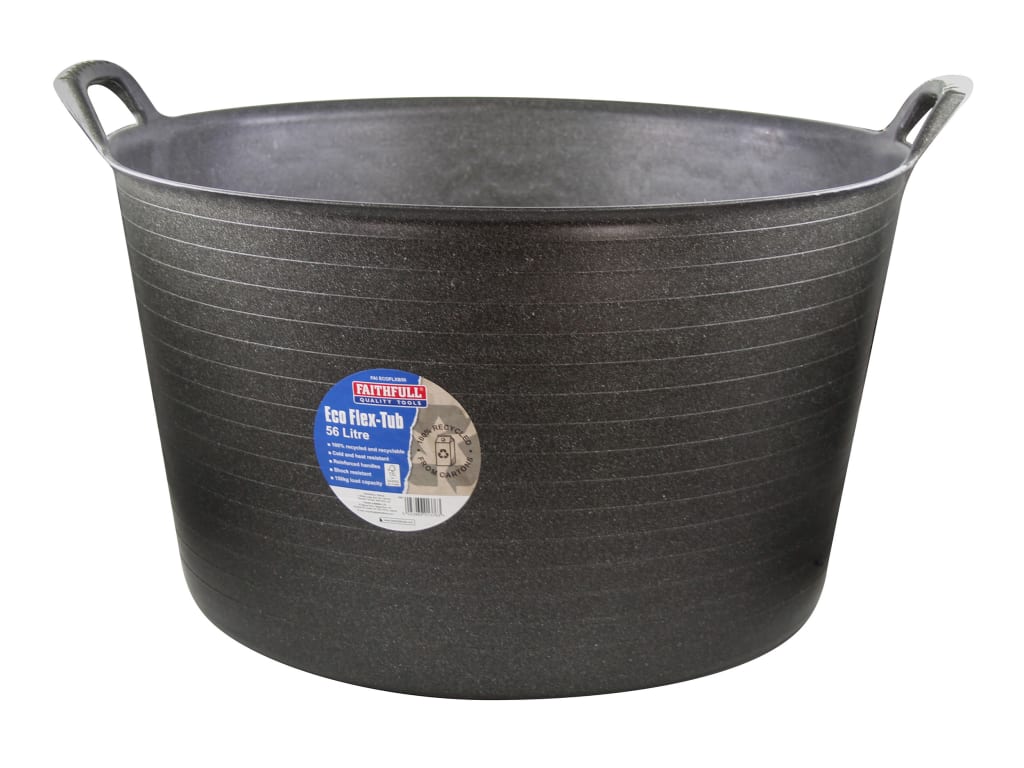 Eco Flex Tub 56 litre - Recycled Black                                          