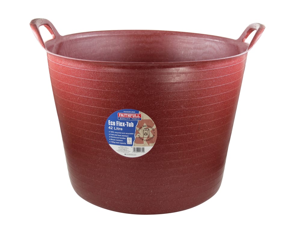 Eco Flex Tub 42 litre - Recycled Red                                            