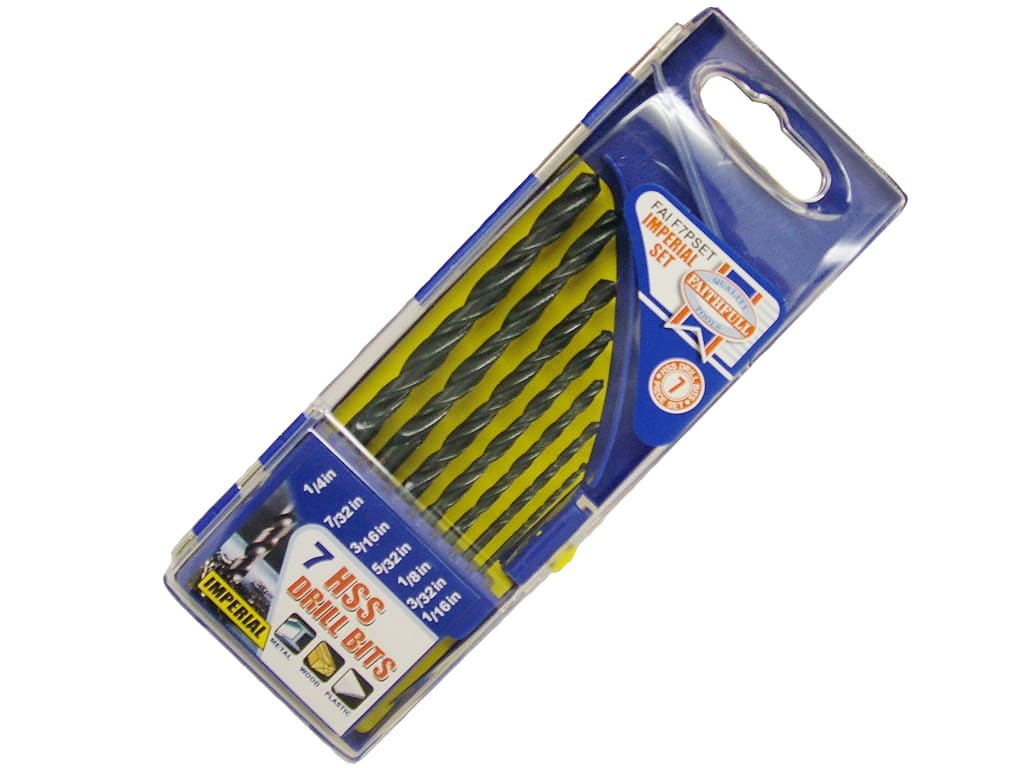 HSS Drill Bit Set of 7 1/16-1/4 x 1/32                                          