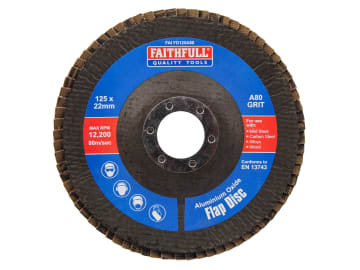 Aluminium Oxide Flap Disc 125 x 22mm 80 Grit                                    