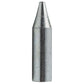 Metallic bullet-shaped object on a white background