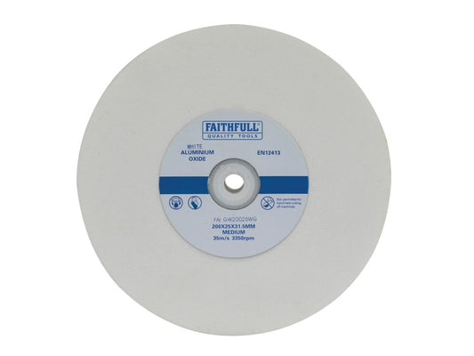 General Purpose Grinding Wheel 200 x 25mm White Medium                          