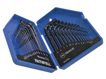 Metric/Imperial Hex Key Set, 30 Piece                                           