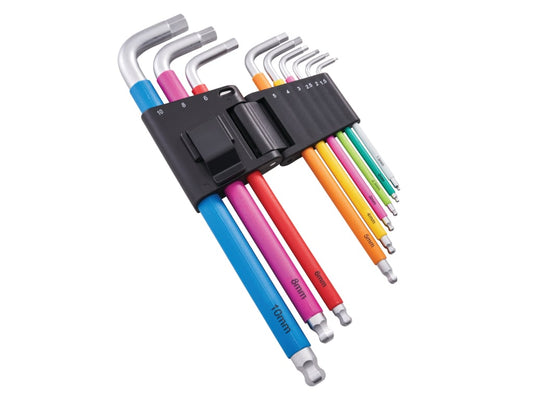 Metric Multicoloured Hex Key Set, 9 Piece                                       
