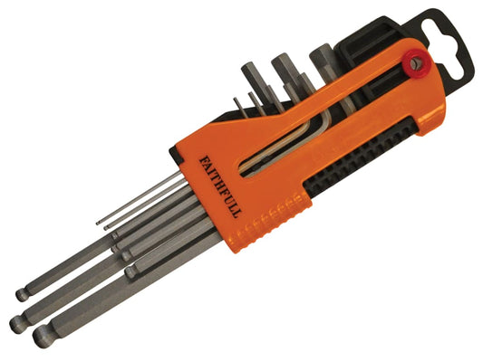 Metric Long Arm Ball End Hex Key Set, 9 Piece                                   