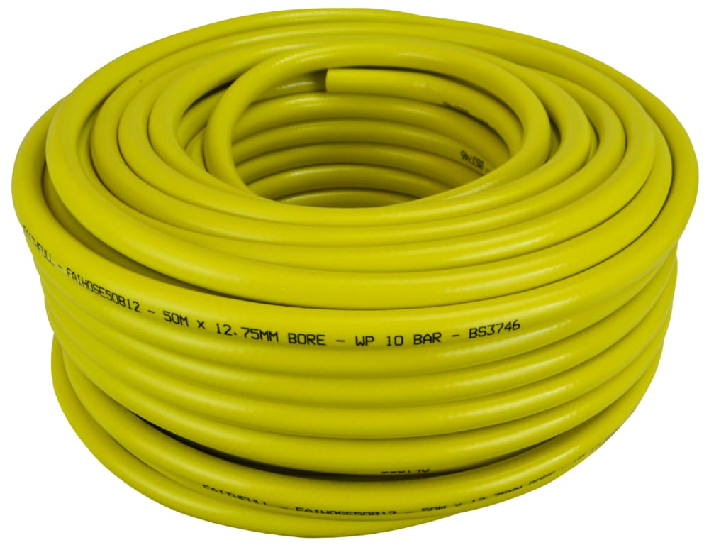 Heavy-Duty Reinforced Builder's Hose 50m 12.5mm (1/2in) Diameter                
