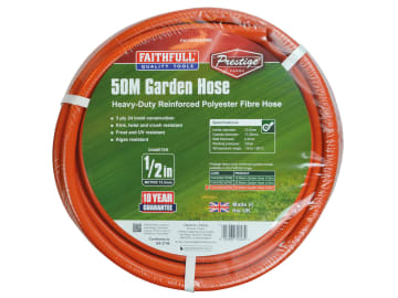 Prestige Heavy-Duty Garden Hose 50m 12.5mm (1/2in) Diameter                     