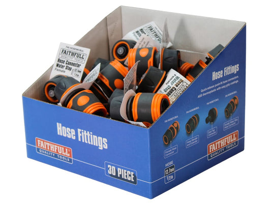 Plastic Water Stop Hose Connector 1/2in (Box 30)                                
