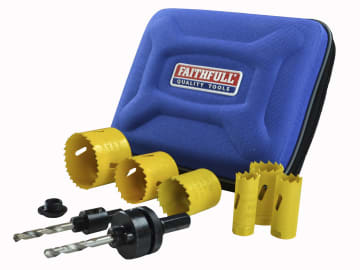 Universal Varipitch Holesaw Plumber's Kit, 9 Piece 19-57mm                      