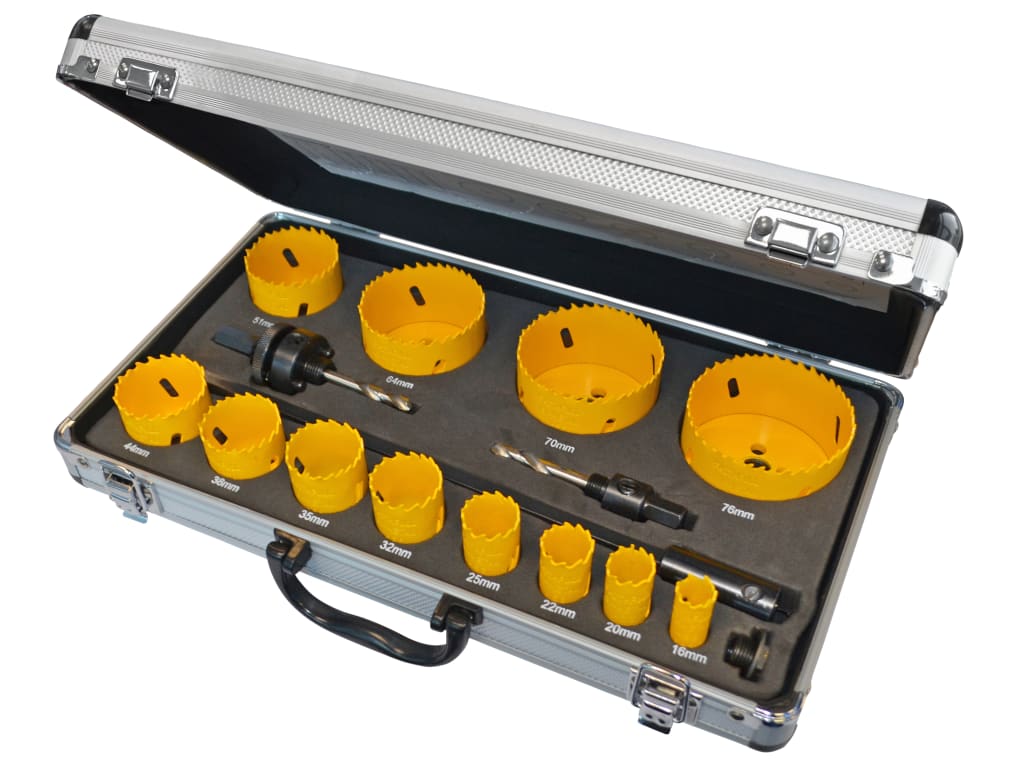 Universal Varipitch Holesaw Kit, 16 Piece 16-76mm                               
