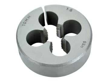 HSS Straight Flute Split Die M10 x 1.50, 1.1/2in OD                             