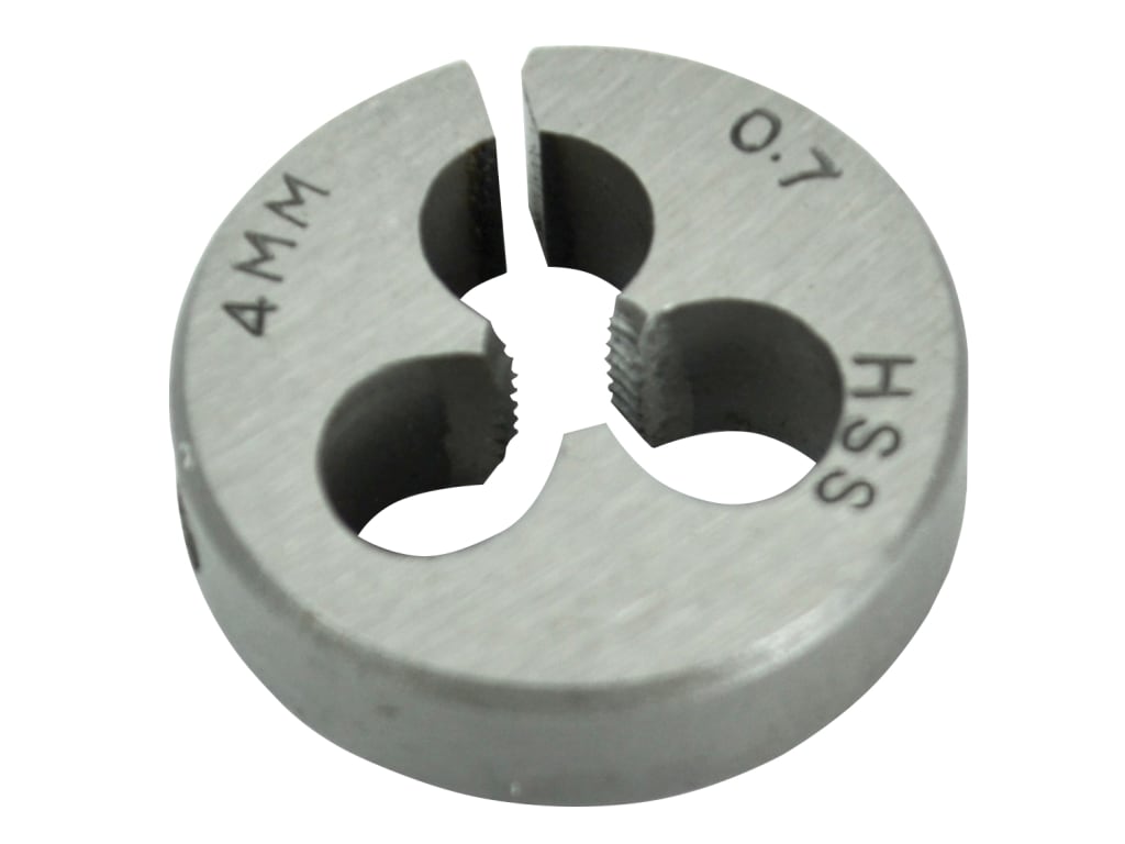 HSS Straight Flute Split Die M4 x 0.7, 13/16in OD                               