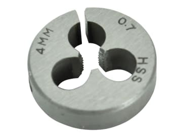 HSS Straight Flute Split Die M4 x 0.7, 13/16in OD                               