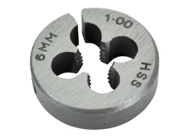HSS Straight Flute Split Die M6 x 1.0, 13/16in OD                               