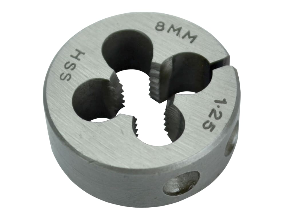 HSS Straight Flute Split Die M8 x 1.25, 1in OD                                  