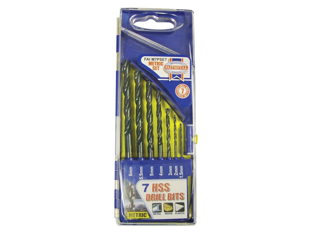 HSS Drill Bit Set, 7 Piece (1.5-6.0mm)                                          
