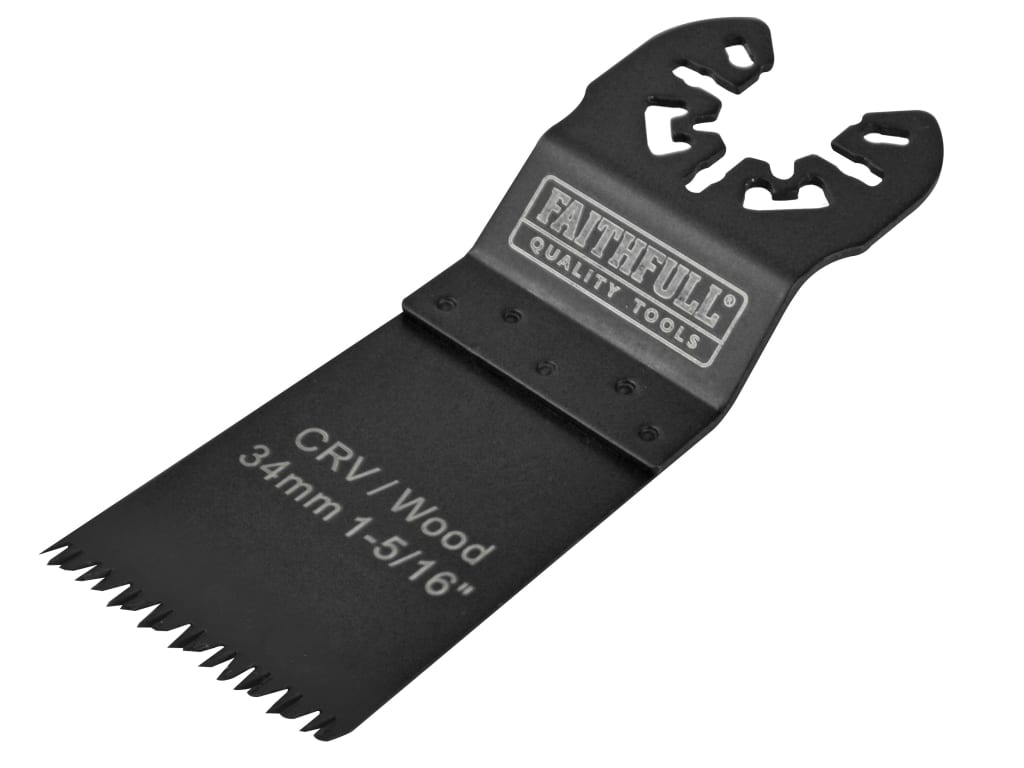 Multi-Function Tool CrV Flush Cut Wood Blade Ground Side Set 34mm (Box 100)     
