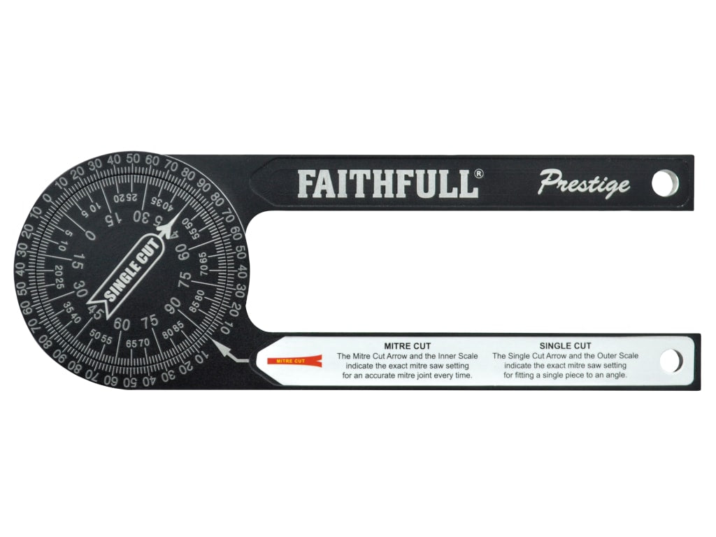 Prestige Mitre Saw Protractor Black Aluminium                                   