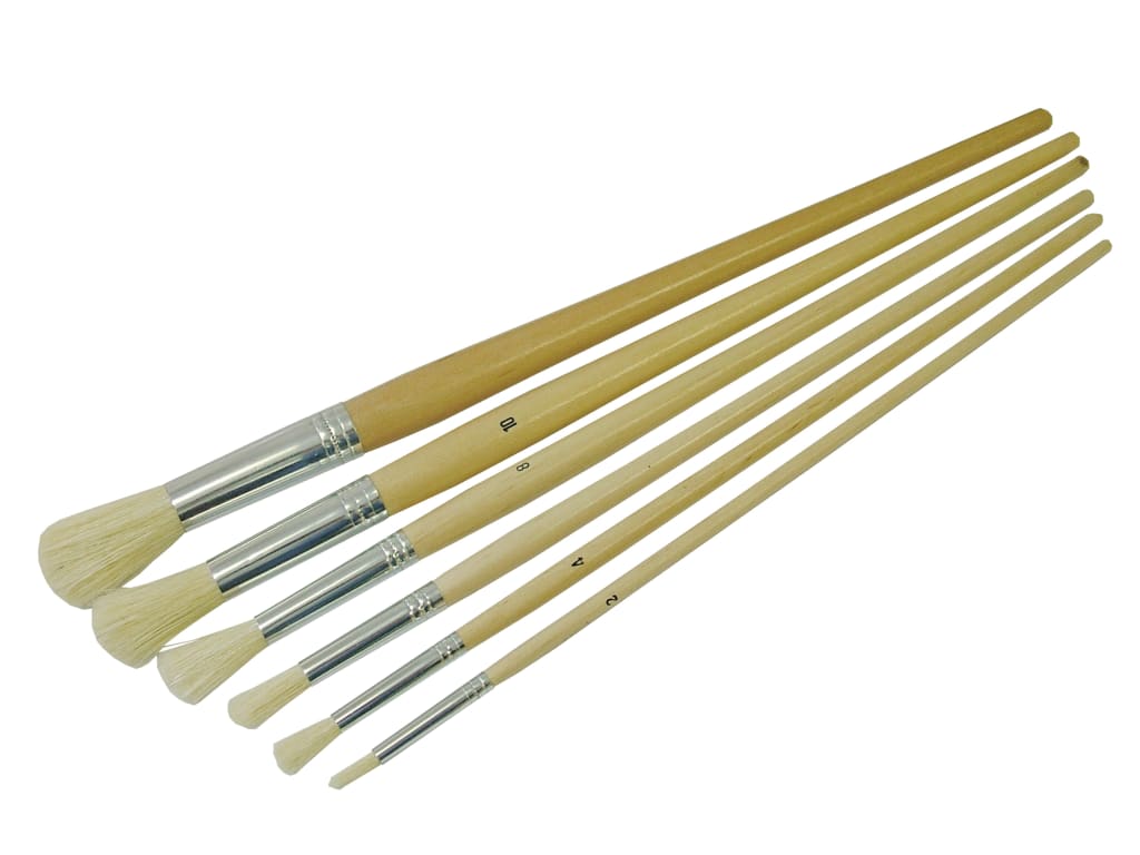 Round Fitch Brush Set. 6 Piece                                                  