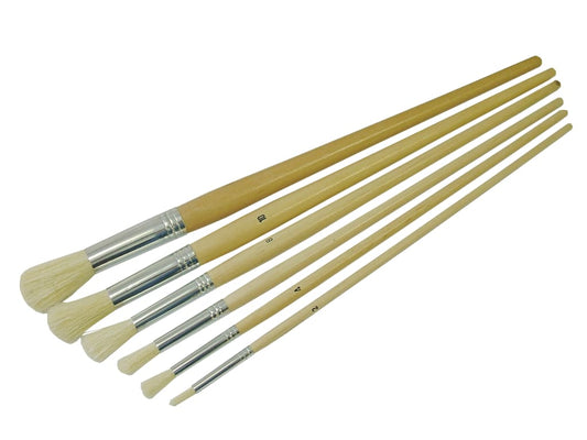 Round Fitch Brush Set. 6 Piece                                                  