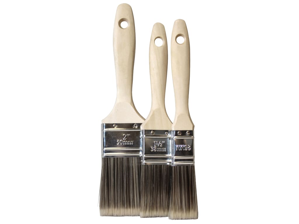 Tradesman Synthetic Paint Brush Set, 3 Piece                                    