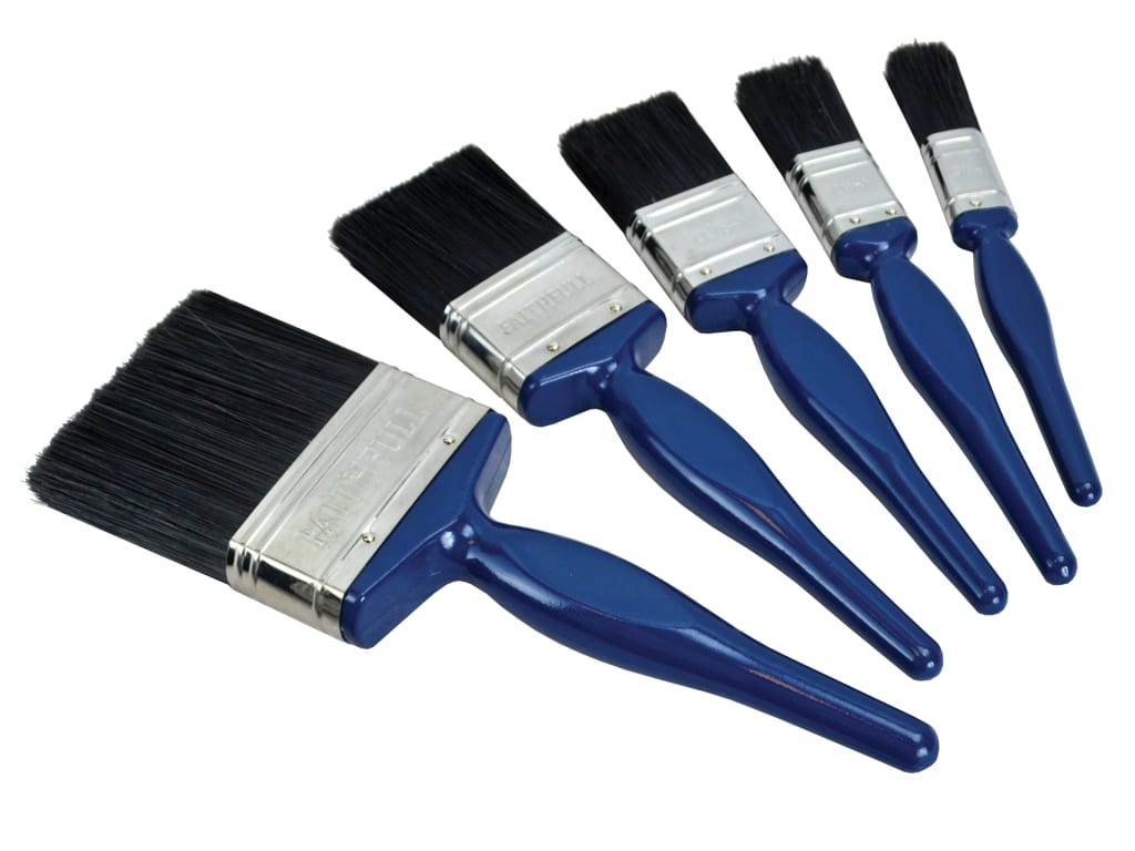 Utility Paint Brush Set, 5 Piece                                                