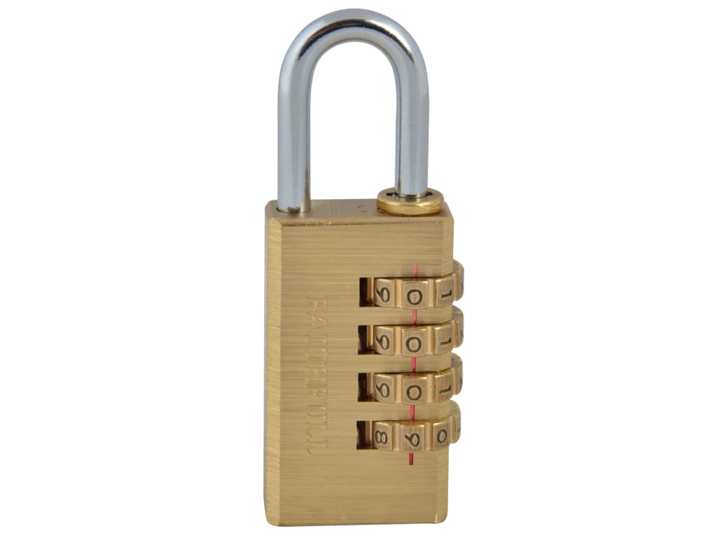 Brass Combination Padlock 28mm                                                  